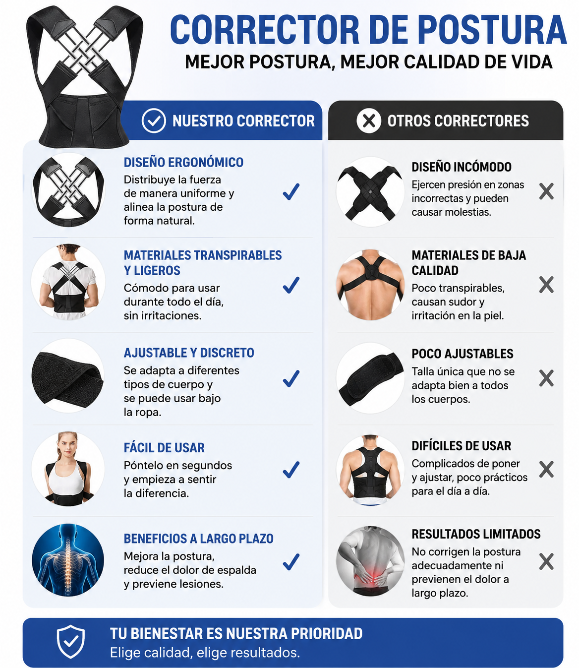 Corrector de Postura Premium Ajustable