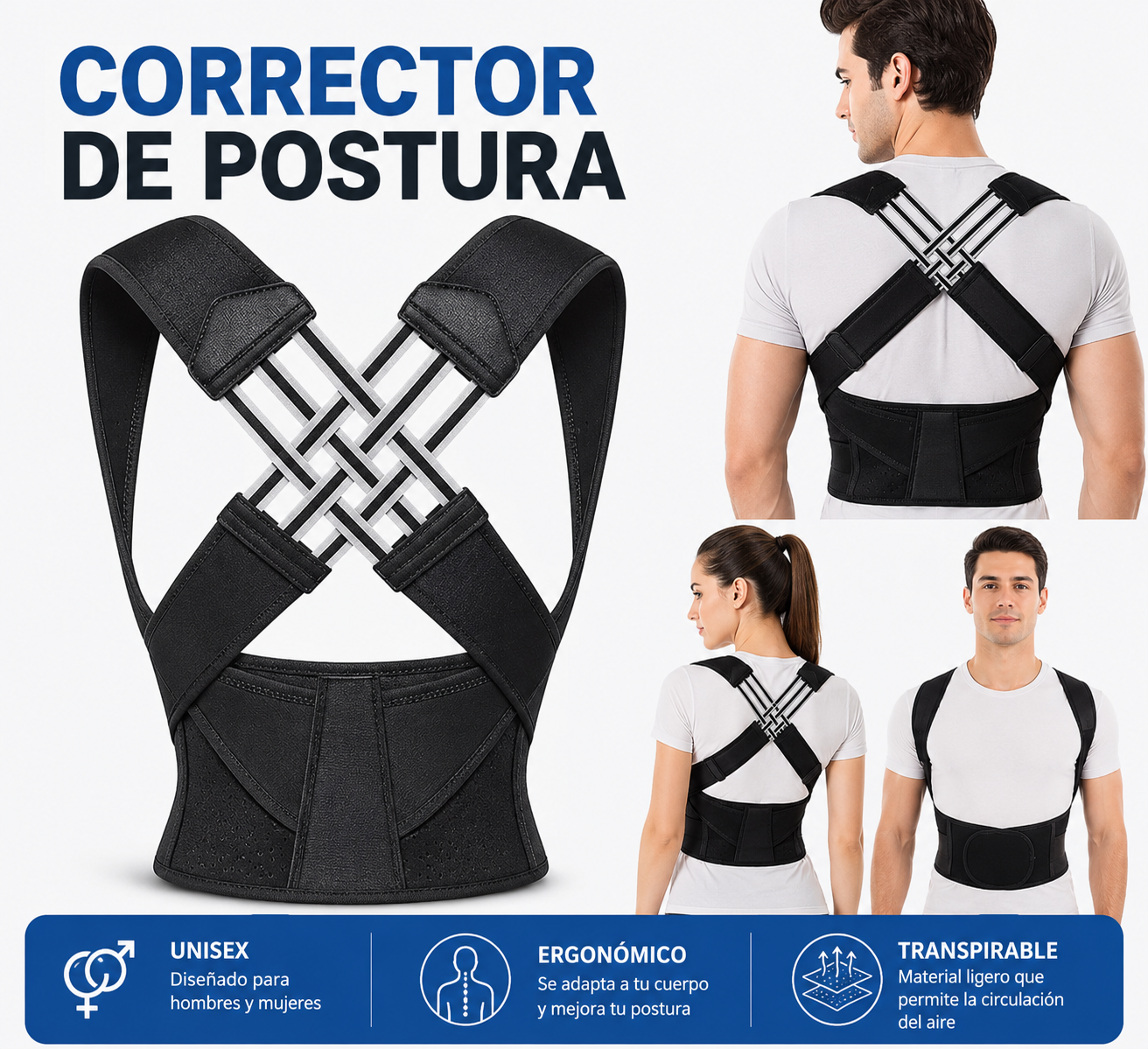 Corrector de Postura Premium Ajustable