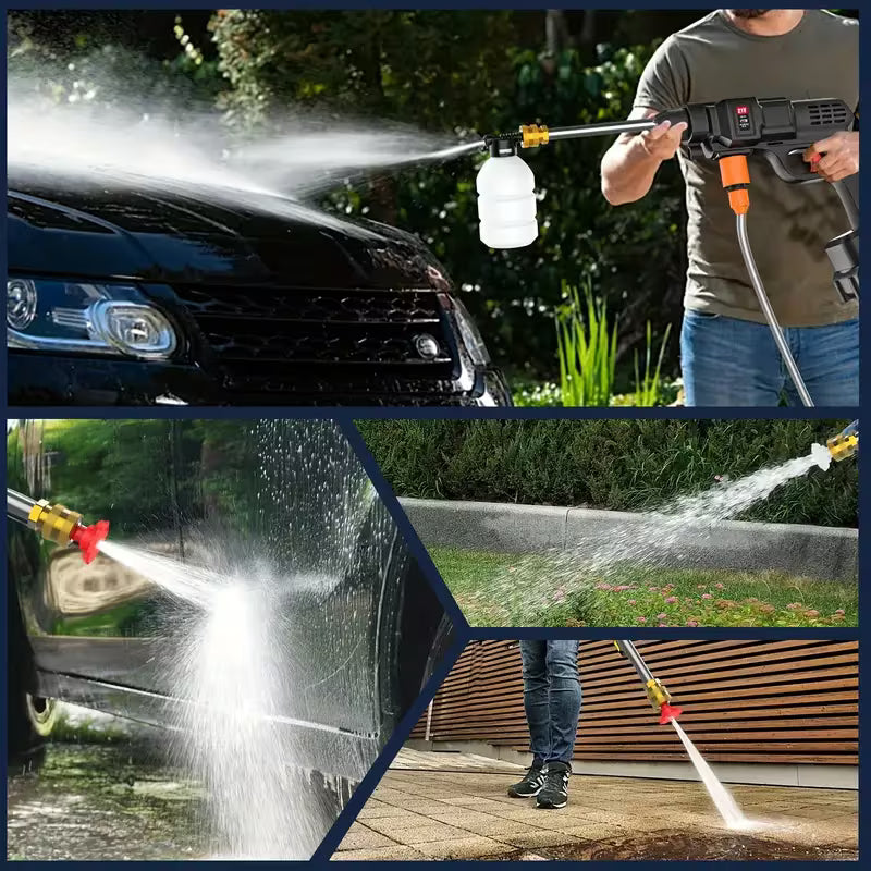 TurboClean Pro| Hidrolavadora Portátil + Mini Aspiradora Inalámbrica